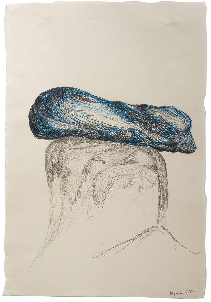 Heyman-drawing-Takamatzu-Hills-Series-09-mixed-pencils-on-gampi-paper-2019