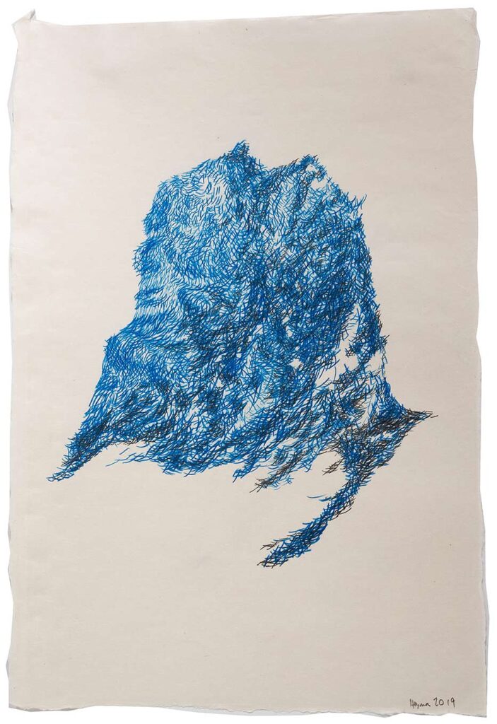 Heyman-drawing-Takamatzu-Hills-Series-10-mixed-pencils-on-gampi-paper-2019