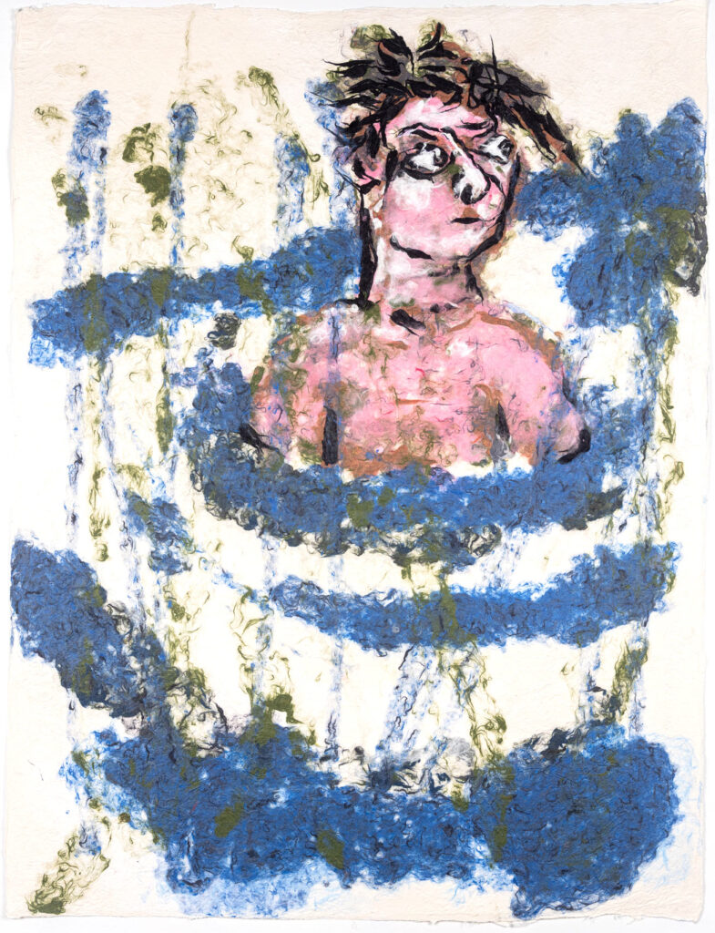 portrait in a pond in the rain — Daniel Heyman