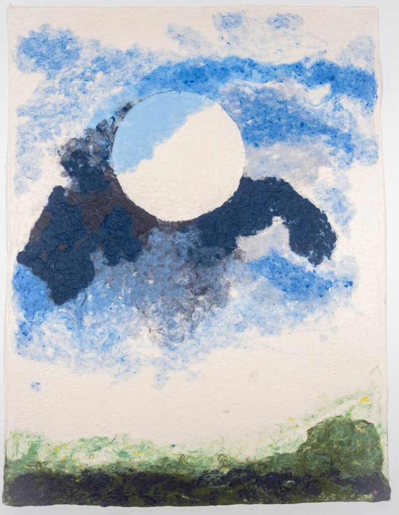 white moon blue clouds, daniel heyman